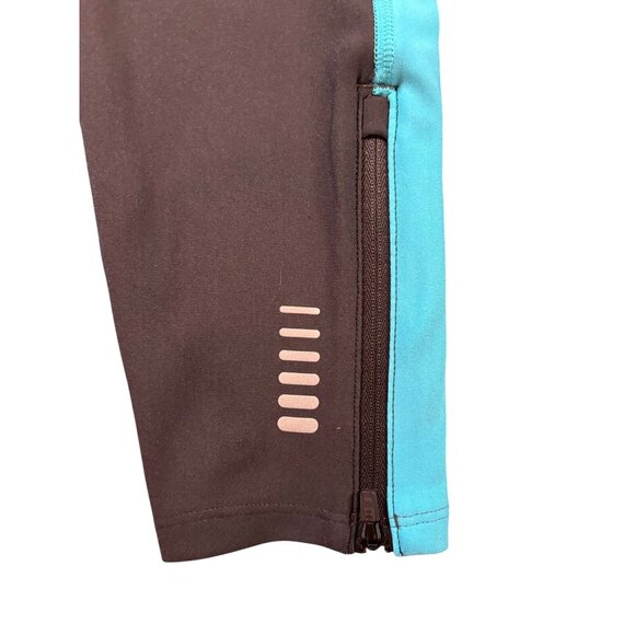 Under Armour Womens HeatGear Compression Zipper Leggings Black & Blue Size M - Picture 3 of 7